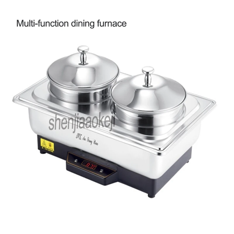 

Commercial Multi-function soup stove double soup stove Stainless steel buffet furnace Electric heating restaurant furnace 350w