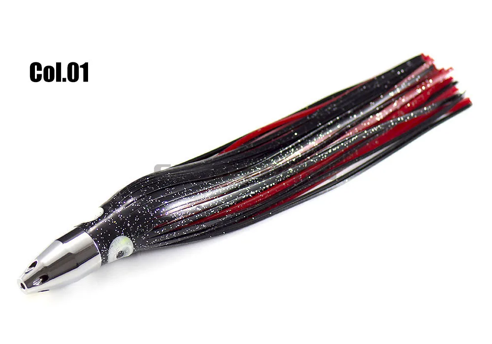 COUNTBASS 1pc Spiel Angeln Trolling Köder 7,8 unzen Bullet Jet Kopf mit Tintenfisch Rock, Thunfisch Wahoo Marline Segelfisch Kinfish Köder – Detail 6