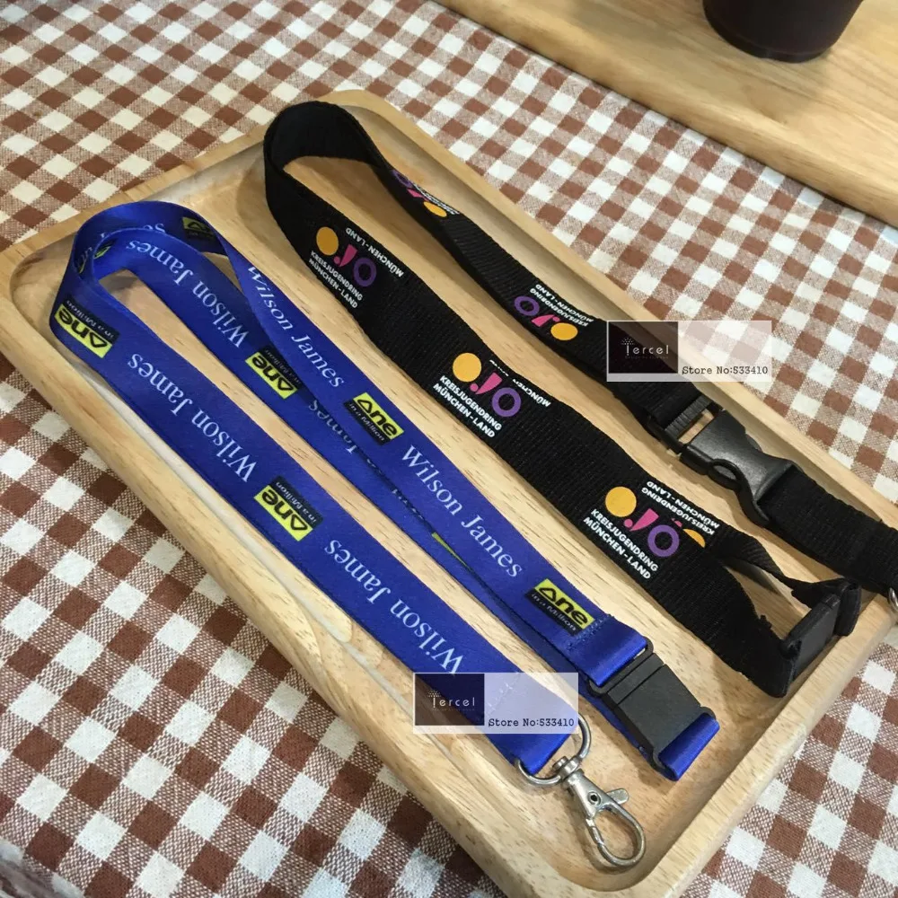 DHL express Free shipping custom lanyards with logo printing