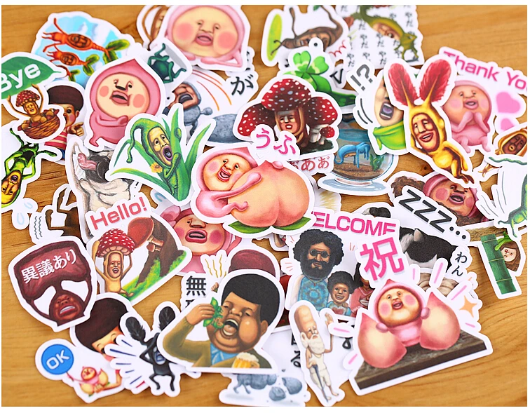 40pcs Creative Cute Self-made Peach People Scrapbooking Stickers /decorative Sticker /DIY Craft Photo Albums Kawaii