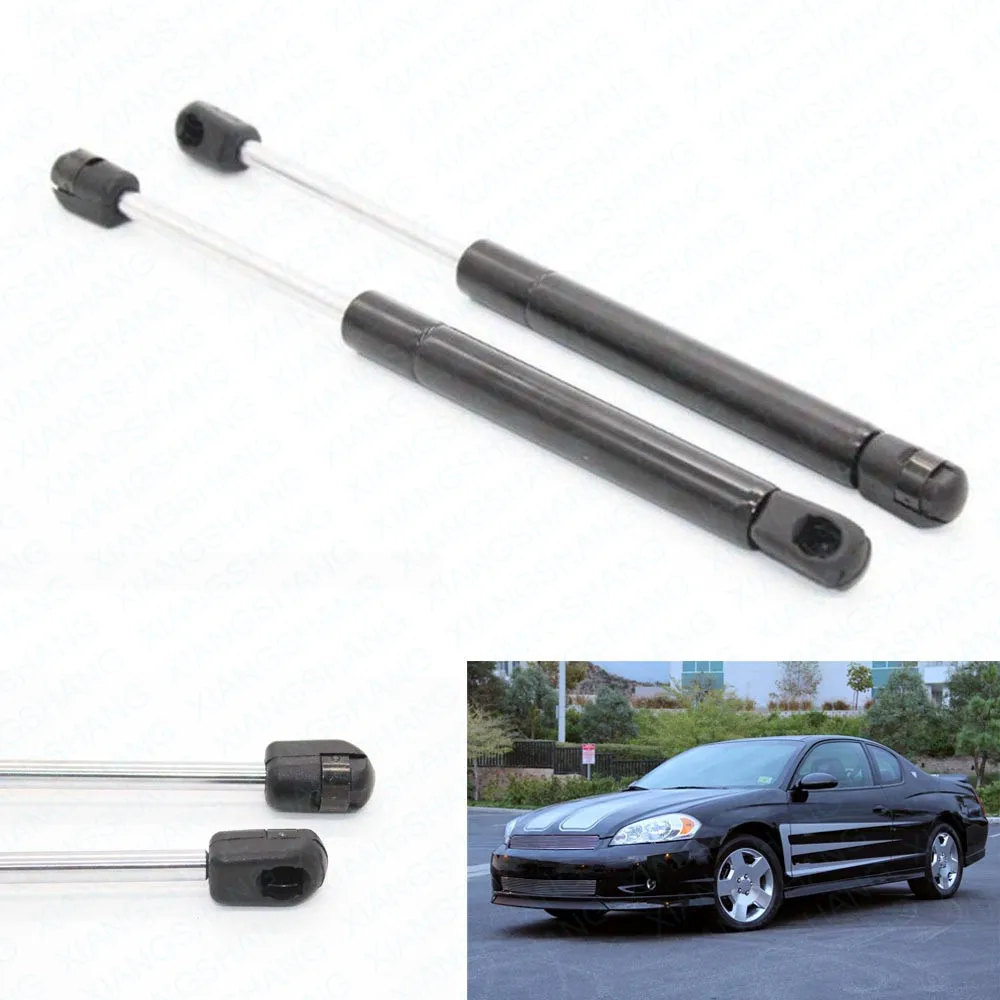 

2 шт., опоры для автобагажника, стойки для газовых пружин, поддержка подъема, подходит для Chevrolet Monte Carlo Impala Sedan 11,06 дюймов, 2000-2005