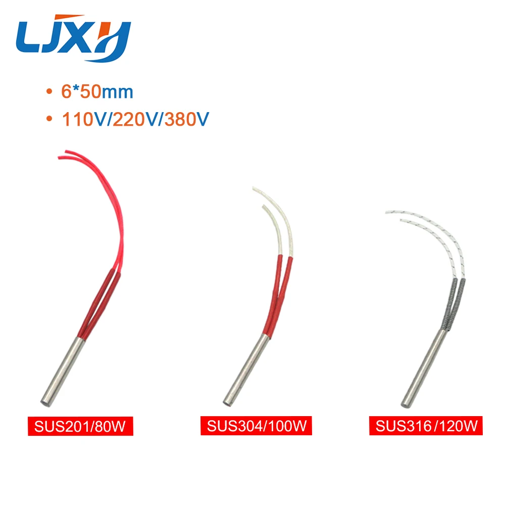 LJXH Ceramic Cartridge Heater, 6x50mm/0.236x1.97