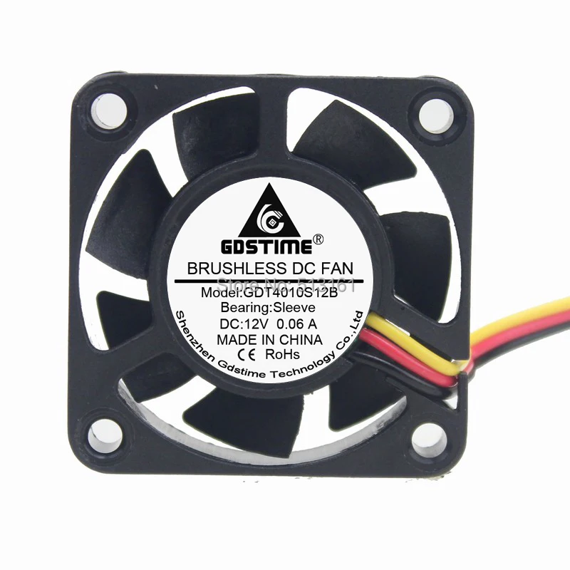 

10pcs/lot Gdstime 3Pin 40mm 4cm 4010 40x40x10mm 12V DC Brushless Heatsink Cooling Fan