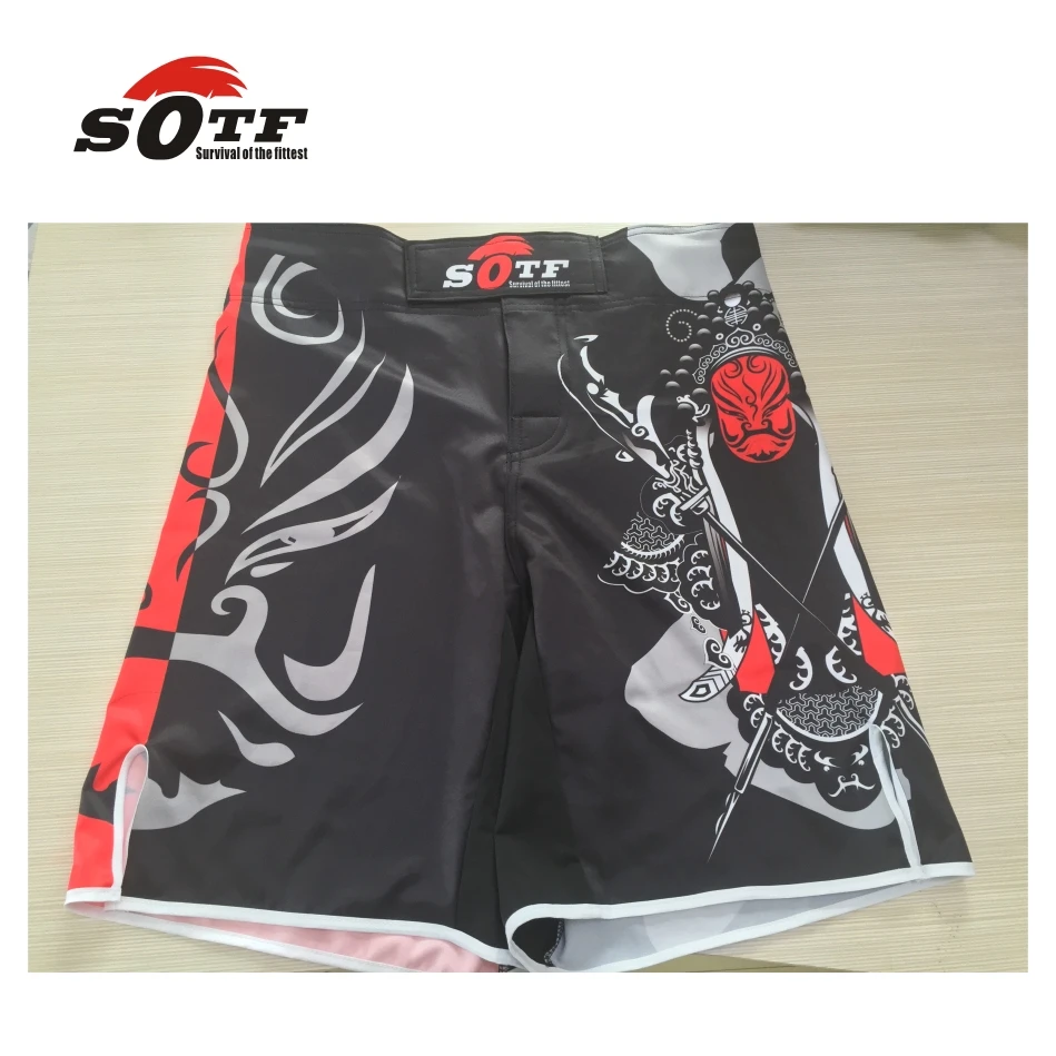 SOTF mma shorts boxing muay thai boxing trunks tiger muay thai kickboxing fight wear guan yu China\'s wind SOTF mma pretorian