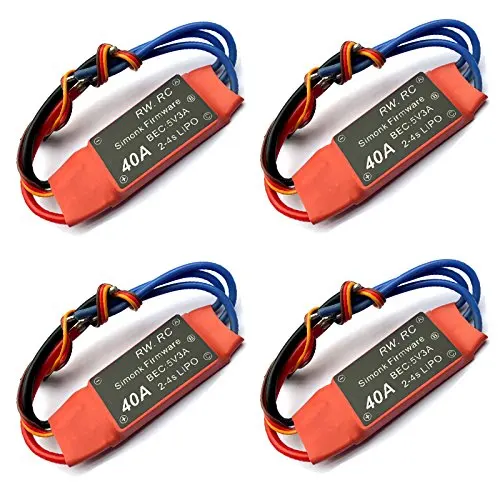 

4Pcs Simonk 40AMP 40A Firmware Brushless ESC w/ 3A 5V BEC For DJI F450 Align TREX 250 450 RC Multicopter Qudcopter Drone