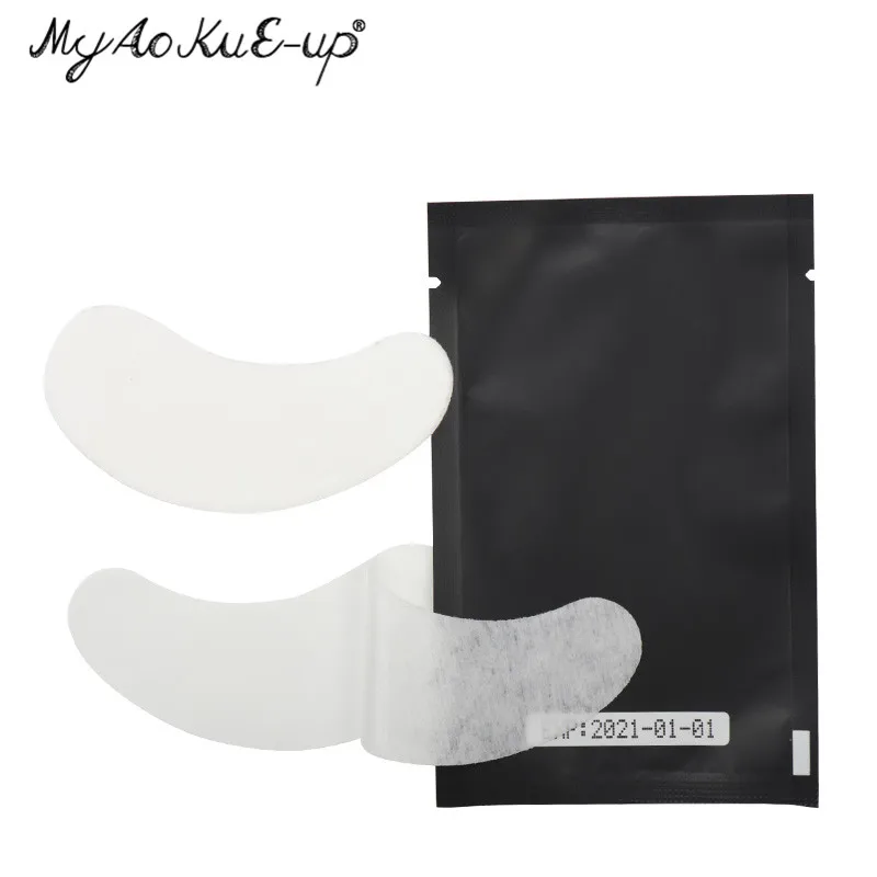50 paar Augen Aufkleber Patch Unter Auge Pad Schwarz Auge Tipps Aufkleber Wraps Lint-free Eye Gel Patch Für wimpern Verlängerung Werkzeug – Detail 8