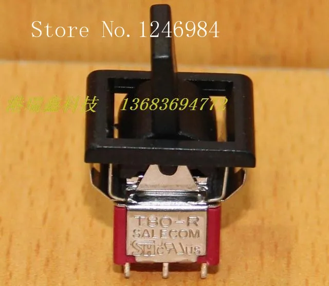 [SA] R8018-P14 dual six-foot  ON-OFF-ON stalls black handle small toggle switch toggle switch Taiwan SH T80-R--50pcs/lot