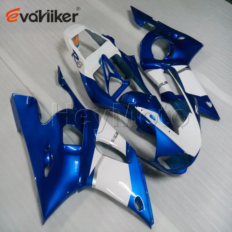 Aangepaste motorfiets stroomlijnkappen volledige set YZFR6 1998 2002 kleur en stickers ontwerp roze bodykit vervangende covers