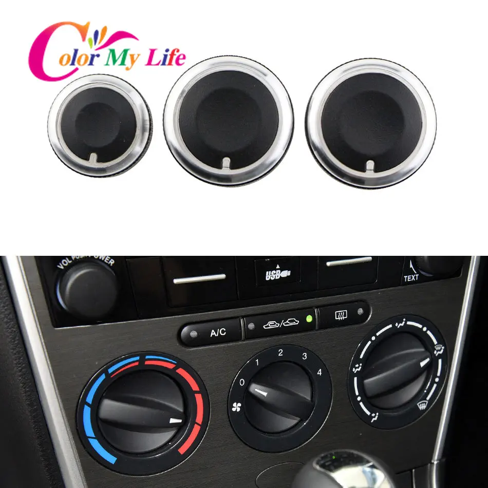 FOR MAZDA 6 M6 2004-2009 SWITCH KNOB KNOBS HEAT HEATER CONTROL BUTTONS DIALS FRAME RING A/C AIR CON COVER 2006 2005 2007 2008