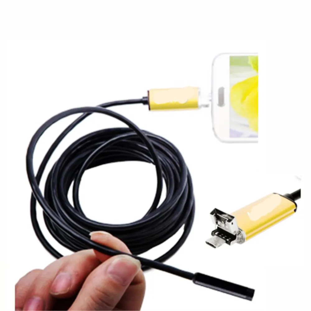 7mm 1.3MP  2in1 USB Endoscope For Android and Wondows  Water-proof IP67 2M/5M