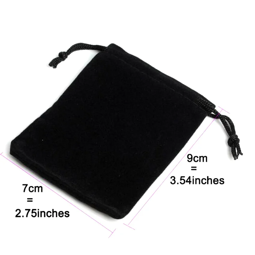 1Pcs/lot 7x9cm 10x12cm 10x15cm 12x16cm Black Velvet Bag Pouch Drawstring Velvet Pouches Gift Bag Jewelry Packaging Display Bags