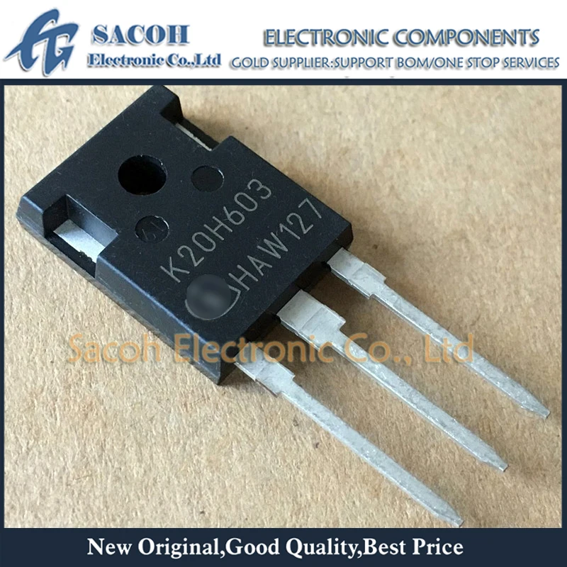 New Original 2Pcs/Lot IKW20N60H3 K20H603 OR IGW20N60H3 G20H603 20N60 TO-247 20A 600V Power IGBT Transistor