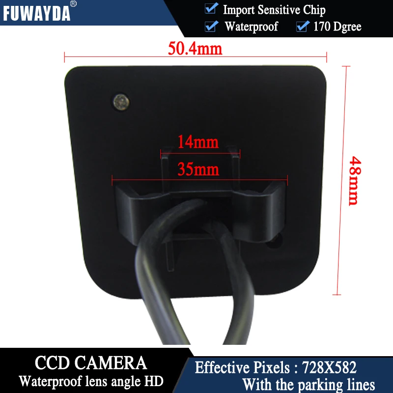 FUWAYDA Wireless Color CCD Chip Car Rear View Camera for Mazda 6 Mazda 3 CX-7 CX-9 + 4.3 Inch rearview Mirror Monitor Waterproof