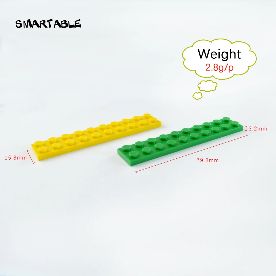 Smartable piastra 2X10 Building Blocks parti LOGO fai da te giocattoli educativi creativi compatibili principali marche 3832 MOC giocattoli 35 pz/lotto