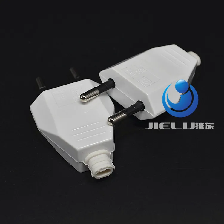 

10 pcs/lot European EU Rewireable Power Plug White Color,16A 250V