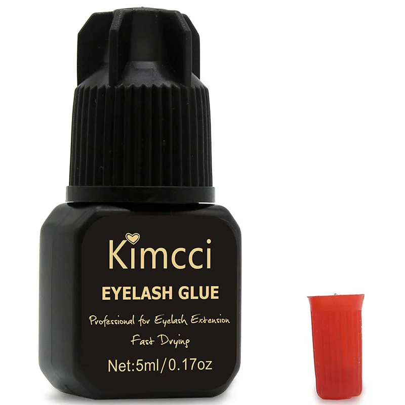 

Kimcci Red+Golden Label 5ml/10ml Mix:40pcs -Professional Eyelash Extension Glue No Odor No Stimulation Fast Drying Faux Lashes