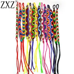 ZXZ Fashion Handmade Rasta Friendship Bracelet Surfer Hippy Boho Wristband Cotton Silk Reggae Jamaica Jewelry Gift