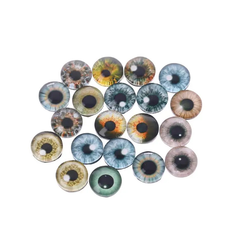 10Pair Glass Doll Eyes Animal DIY Crafts Eyeballs For Dinosaur Accessories Jewelry Making Handmade 8mm/12mm/18mm