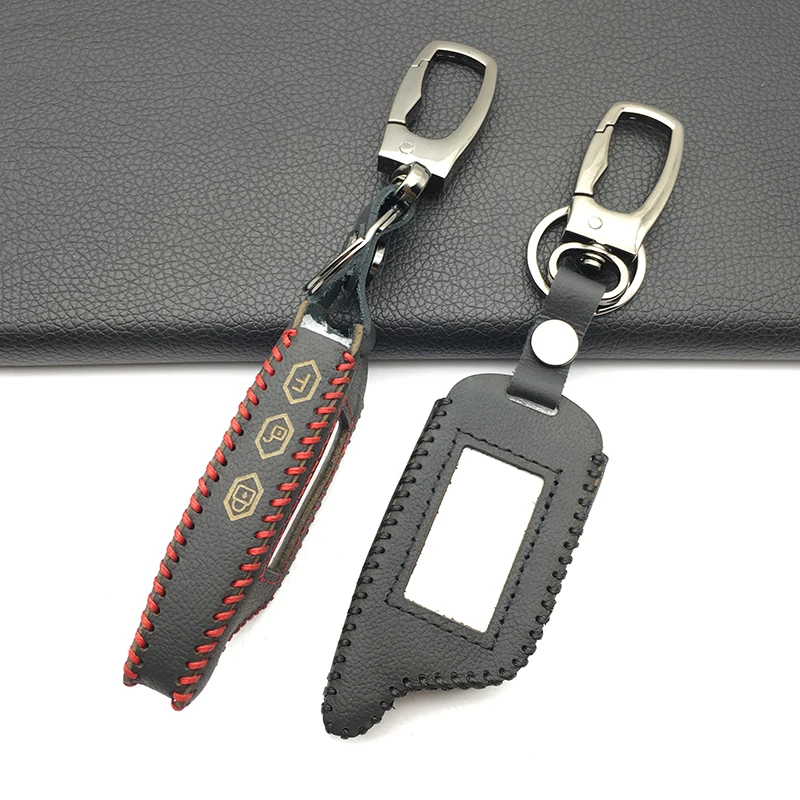 DXL 3000 Leather Key Chain Case for Car Alarm System PANDORA DXL3000 DXL3100/3170/3210/3250/3290 LCD Remote Key Chain