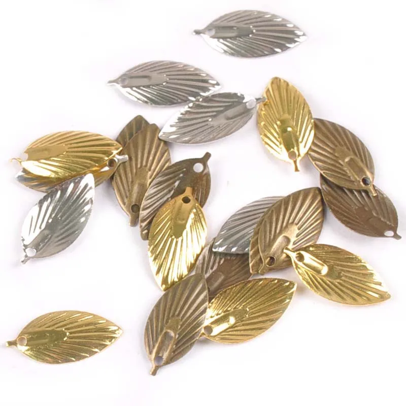 50 sztuk 18x8mm metalowe rzemiosła filigran okłady liście złącza upiększeń dla Scrapbooking Home Decor DIY akcesoria yk0747