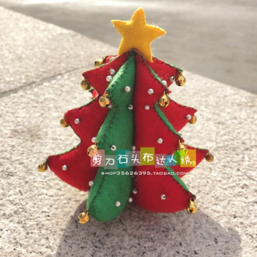 Christmas decorations / Christmas tree / decorations Fabric Felt kit Non-woven cloth Craft DIY Sewing set Handwork JDSTB