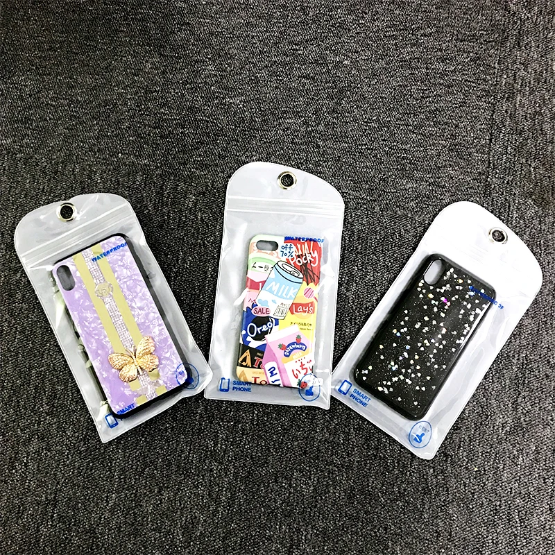 New Style Universal Pudding bag Zipper Plastic Packaging Bag Self-lock Cell Phone Case Package Bag for Samsung Galaxy S9 S10 S8