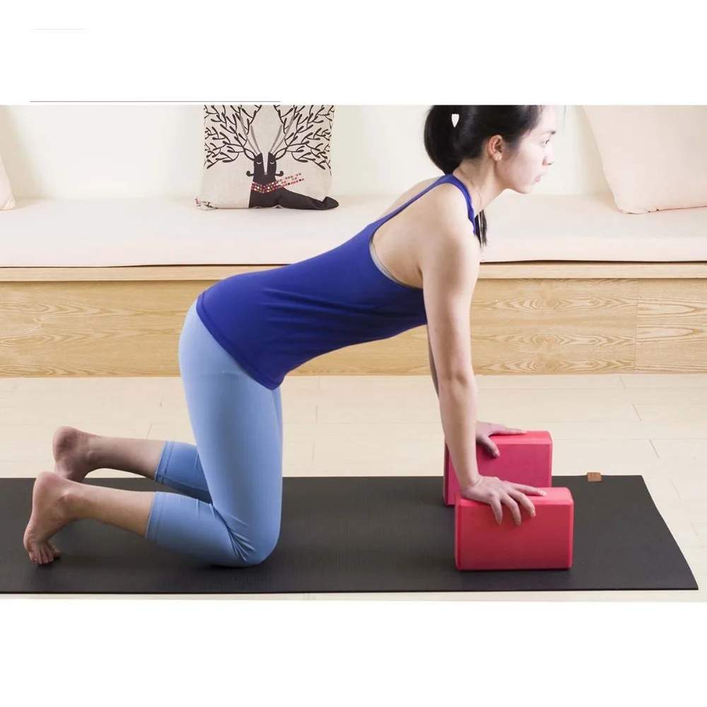 High Density 170G EVA Brick Yoga Blocks Pilates Foam Gym Exercise Indoor Fitness For Beginner