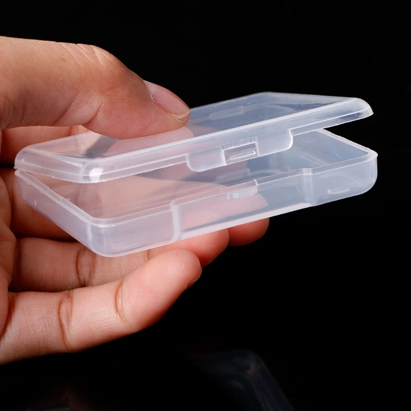 Rectangle Plastic Storage Case Collection Box Jewelry Container Business Card Box Hardware Tool Accessories Organizer Holder
