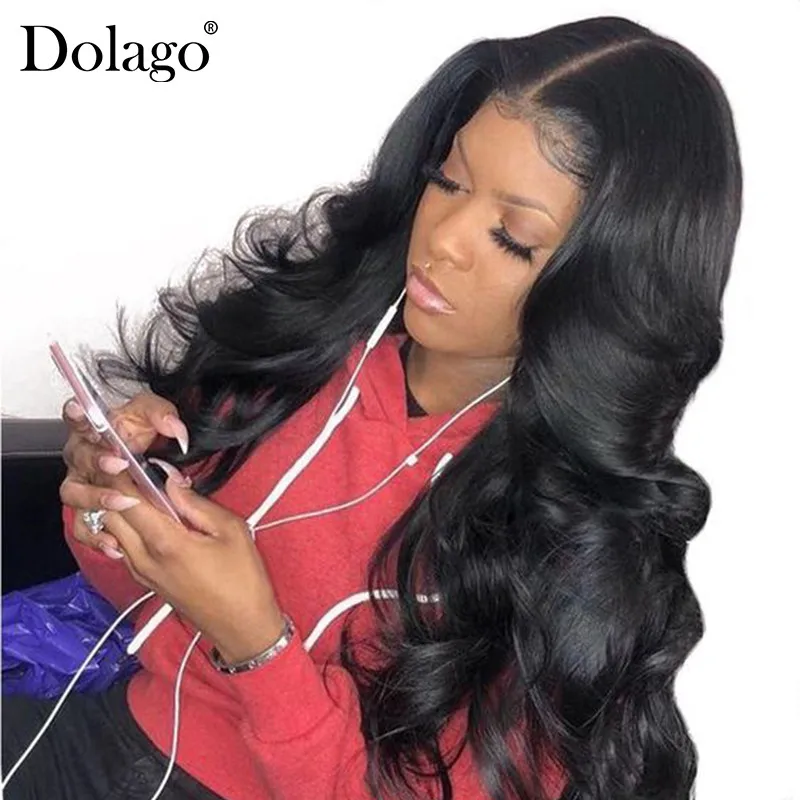 

Body Wave 13x6 Lace Front Human Hair Wigs For Women 250% Density Lace Frontal Wig With Baby Hair Black Dolago Remy Full Ends