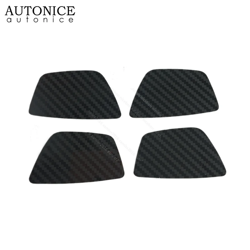 4pcs Carbon fiber color Stainless Steel Interior Door Handle Bowl Cover For Ford Focus MK3 RS ST 2012-2018