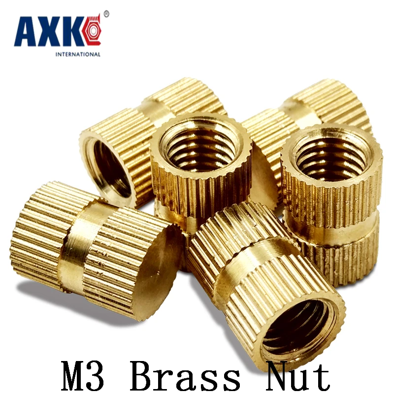 2023 Sale Hot Sale Decor Wood Furniture 200pcs M3 X 5mm Od 4mm Injection Molding Brass Knurled Thread Inserts Nuts