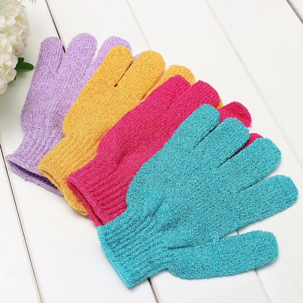 skin bath shower wash cloth Shower Scrubber Back Scrub Exfoliating Body Massage Sponge Bath Gloves Moisturizing Spa Skin Cloth