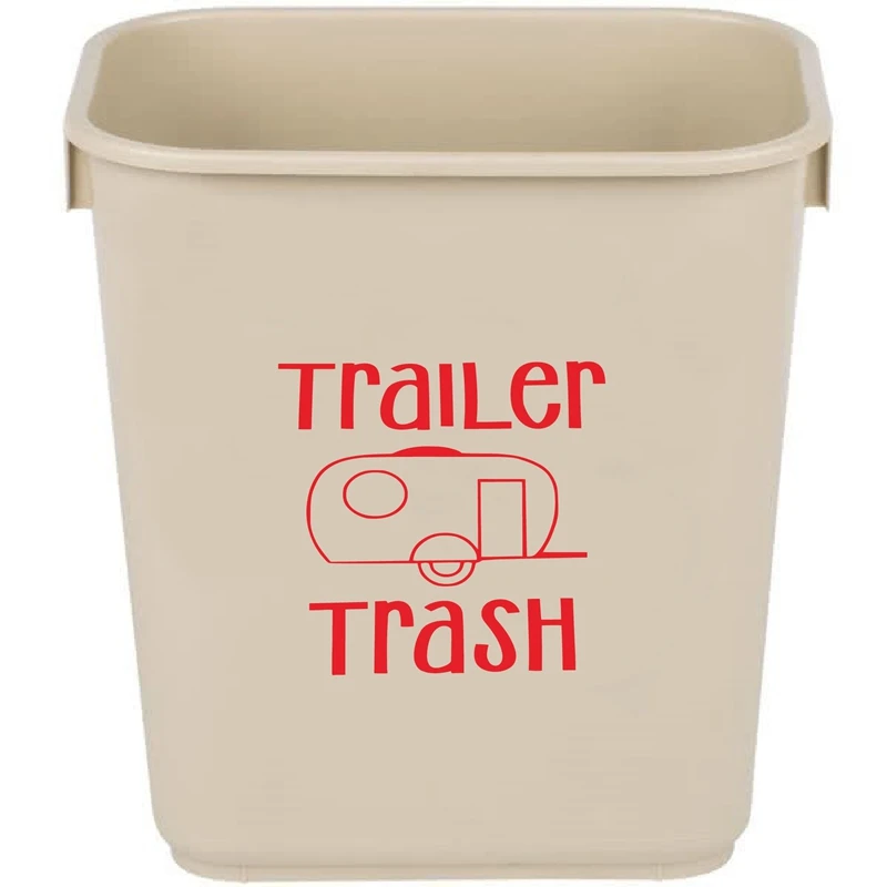 Trailer Trash Vinyl Art Sticker Decals Decor Camper Trailer Trash Mural Art Decals For Trash Can Decoration