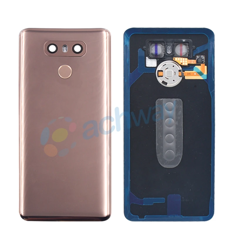 For LG G6 Battery Cover Door Case Housing with Camera Lens+ Fingerprint glass Touch ID Replacement for LS993 US997 VS998 H870