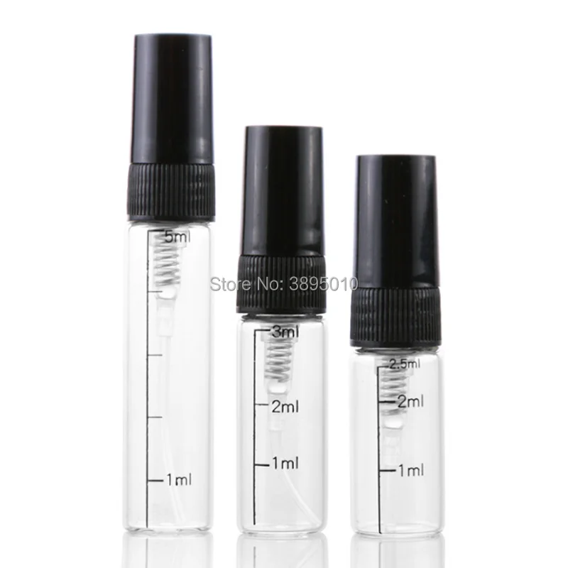 

2/3/5ml Empty mini perfume mist spray glass Refillable bottle sample Bottle Small Atomizer sprayer vial F474