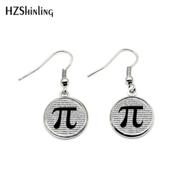 NHE-003  PI Earrings Math Jewelry Gifts Teachers Science Mathematics Symbol Black and White Art Earring