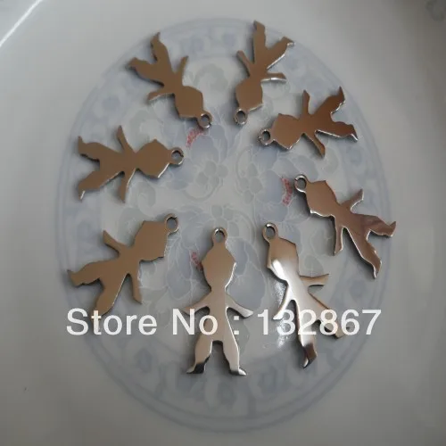 Fate Love Lot 10pcs BABY BOYS charms stainless steel pendant necklace Jewelry finding for DIY   High polished accessories