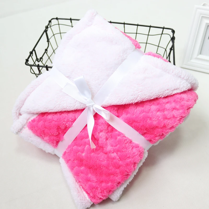 2 Layer 3D Fluffy Pineapple Grain New Genuine Baby Blanket Baby Swaddle Baby Quilt Wrap Newborn Kids Bath Towel Bedding Diaper