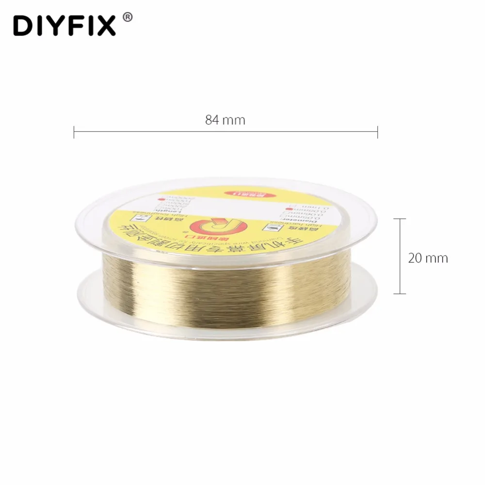 DIYFIX 0.08mm x 1000 m drut diamentowy linii cięcia dla iPhone telefon komórkowy Samsung ekran LCD do telefonu separacji narzędzia ręczne z uchwytem