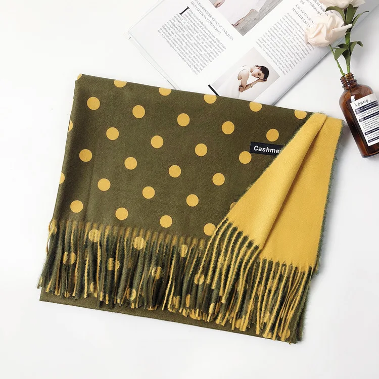 2023 Winter Women Scarf Fashion Solid Soft Cashmere Scarves for Lady Pashmina Shawls Wrap Blanket Bandana Female Foulard Tassel