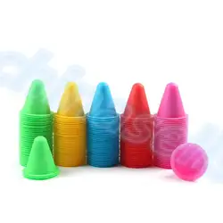 10pcs/lot Skating Marker Cone Roller Football Soccer Marker Cup Speed Agility Hurdle Training Equipment Slalom Roller Skate Pile