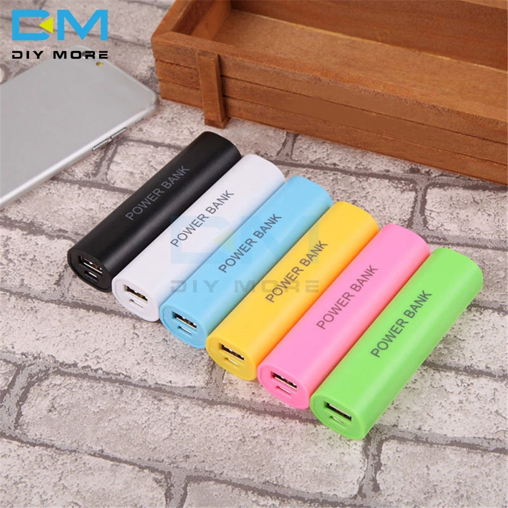 1x18650 USB Mobile Power Bank Battery Charger Case DIY Box for cell phone for 18650 batteries Candy Color DC 5V