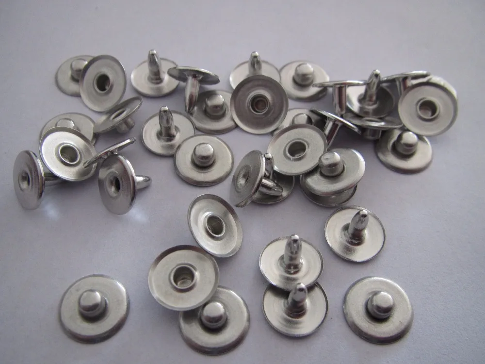 Free shipping 9.5mm brass rivet  for jeans  plating Matt silver   jeans button nail 200set