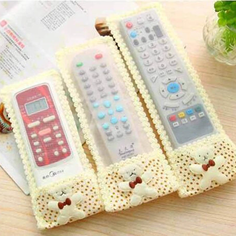 Remote Control Covers Transparent TV Remote Cover Case Bow-knot Decor Air Conditioning Dust-proof Protection Supplies