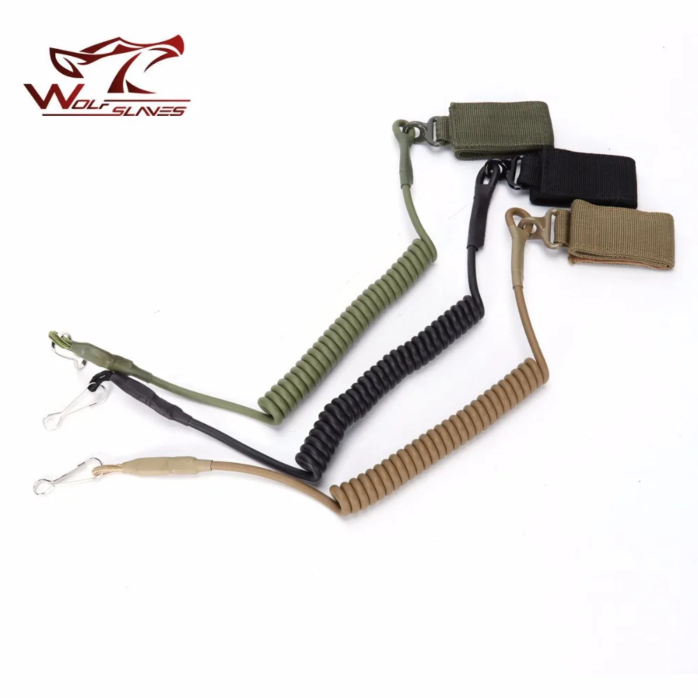 Adjustable Belt Nylon Hook And l Rubber Spring Tactical Pistol Hand Gun Spring Lanyard Sling Outdoor Gear Airsoft Accesorios