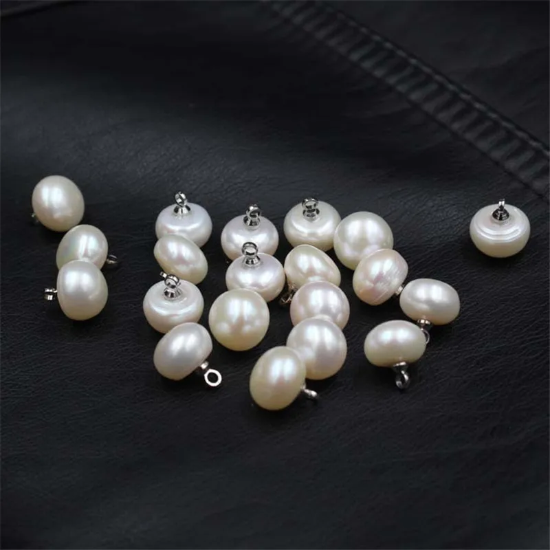 5pcs Real Natural Pearl Shank Buttons DIY Clothing Overcoat Jeans Accessories Buttons Garment Sewing Wedding Dress Decoration