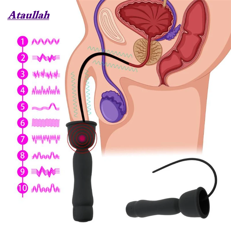 Ataullah Shaking Sex Urethral Silicone Posterior Anal Plug Catheters Sounds Silicone Penis Plug Sounding Urethral Dilators ST024