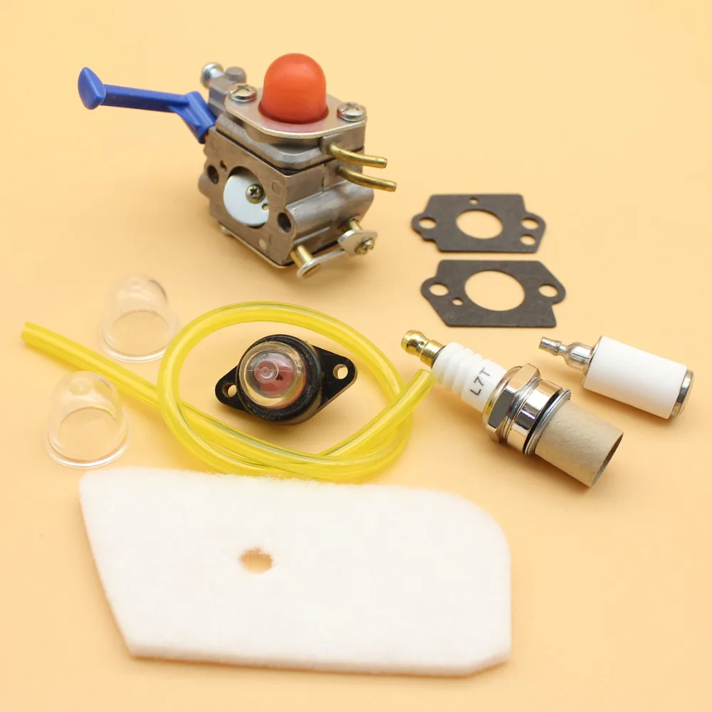 Carburetor Air Filter Primer Bulb Set Fit HUSQVARNA 124 L, 125 L LD, 128 C L LD LDX, 128 R RJ DJX Trimmer Zama C1Q-W40A