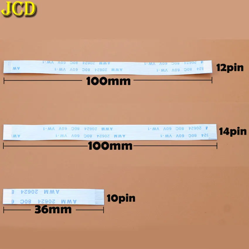 

JCD 2 Pieces For PS4 Controller Charging PCB board Ribbon Flex Cable 10pin 12pin 14pin ( 36mm / 100mm )