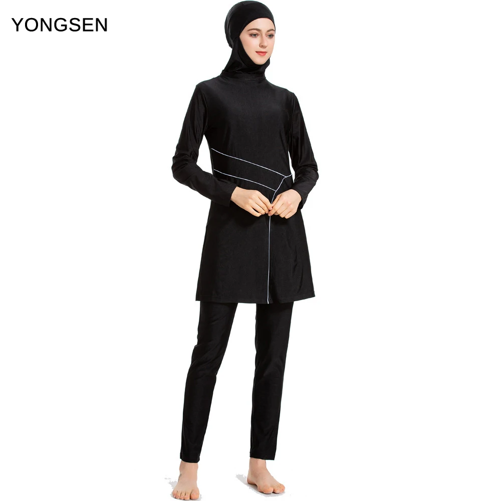 

YONGSEN Women Modest Hijab Plus Size Burkinis Muslim Swimwear swimming clothes Islamic Wear Bathing Suit Beach Full Coverage Swi